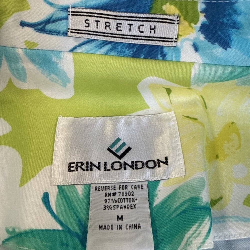 Erin‎ London Jacket Womens Med Multicolor Floral Open Front Blazer - Picture 5 of 10
